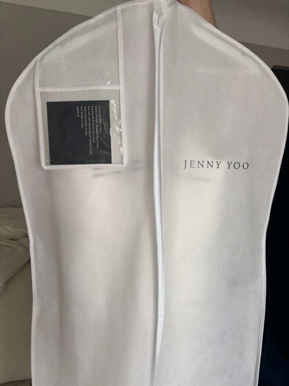 Wedding Gown byJenny Yoo White Off-Shoulder Satin Wedding Dress with Draped Side - Picture 7 of 8